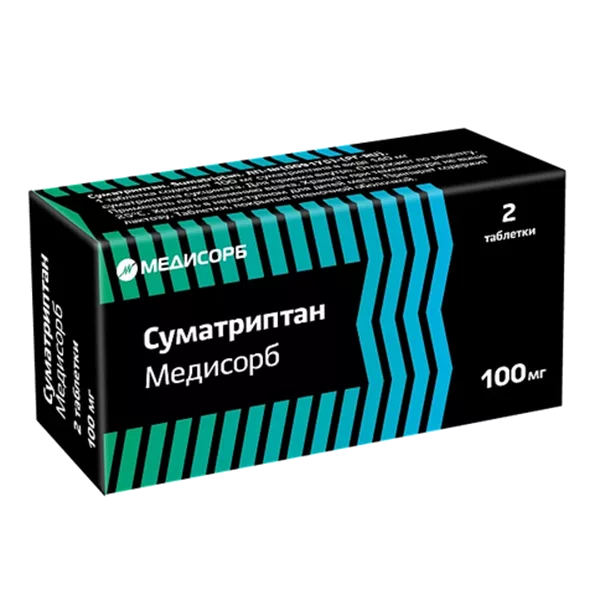 Суматриптан Медисорб таб п.п.о. 100мг N2