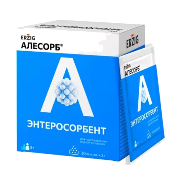 АЛЕСОРБ 3+ Энтеросорбент Erzig порошок д/суспензии д/приёма внутрь 2г N20