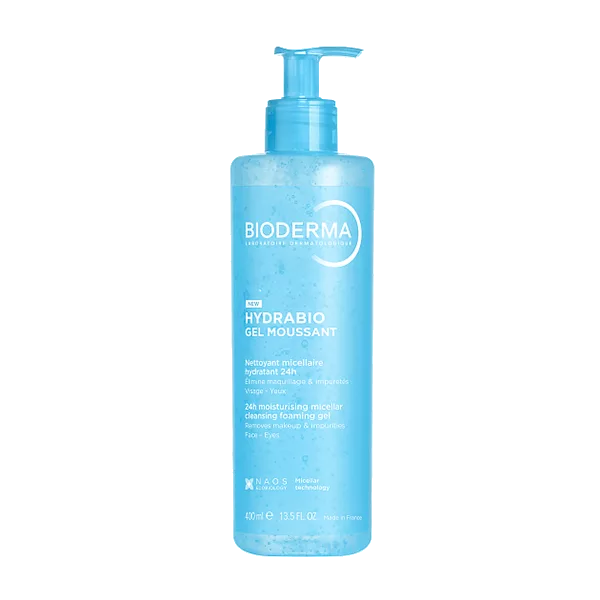 BIODERMA Гель Hydrabio увлажяющий очищающий для чувствительной обезвож кожи 400мл