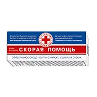 Скорая помощь Двойной ПАНТЕНОЛ Крем для тела При ожогах бытовых повреждениях сухости и трещин кожи 75мл