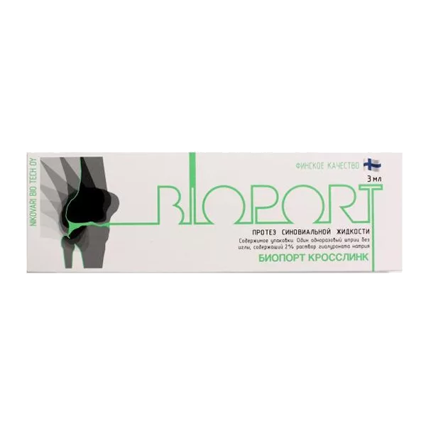 Bioport Crosslink Биопорт Кросслинк протез синовиальной жидкости р-р для в/суст вв стер 2% 3мл N1