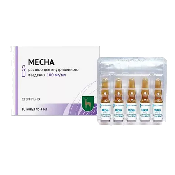 Месна р-р для в/в вв 10% 4мл N10